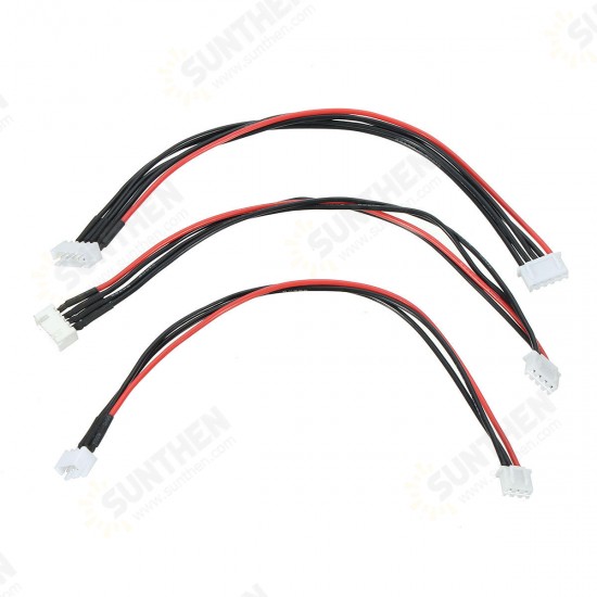 100Pcs Silicone Wire 2S/3S/4S 6 Pin JST-XH Connector Balance Extension 400MM Adapter Cable