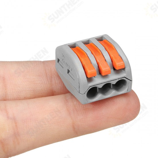 100Pcs/Set Terminal Block Reusable Electric Cable Wire Connector 2/3/5 Pin