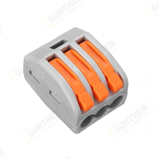 100Pcs/Set Terminal Block Reusable Electric Cable Wire Connector 2/3/5 Pin