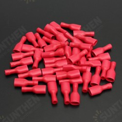 100pcs 6.3mm Fully Insulated Female Spade Connector Crimp Terminal 100pcs 6.3mm Fully Insulated Female Spade Connector Crimp Terminal