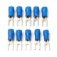 10PCS Blue Insulated Fork Wire Connector Electrical Crimp Terminal 16-14AWG