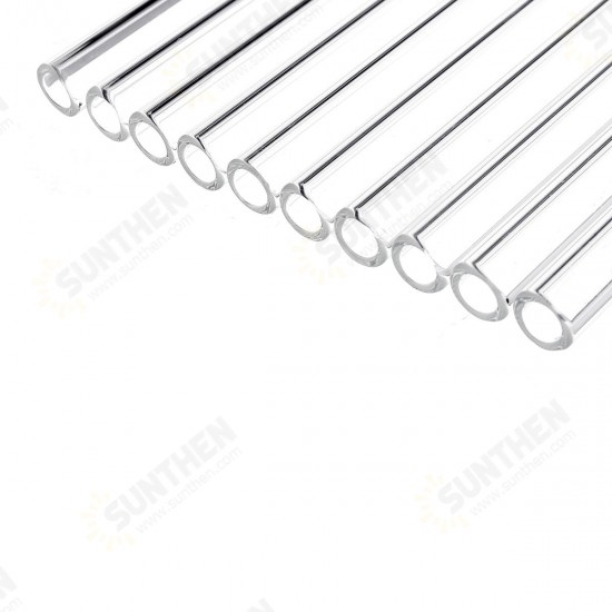 10Pcs 200x7x1mm Length 200mm OD 7mm 1mm Thick Wall Borosilicate Glass Blowing Tube Lab Factory School Home Tubes