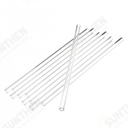 10Pcs 200x7x1mm Length 200mm OD 7mm 1mm Thick Wall Borosilicate Glass Blowing Tube Lab Factory School Home Tubes