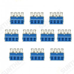 10Pcs 8 Holes Universal Compact Terminal Block Electric Cable Wire Connector