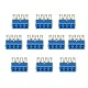 10Pcs 8 Holes Universal Compact Terminal Block Electric Cable Wire Connector