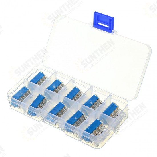 10Pcs 8 Holes Universal Compact Terminal Block Electric Cable Wire Connector