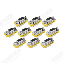 10Pcs DB15 Mini Gender Changer Adapter Female to Male Plug Adapter Connecters