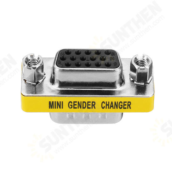 10Pcs DB15 Mini Gender Changer Adapter Female to Male Plug Adapter Connecters