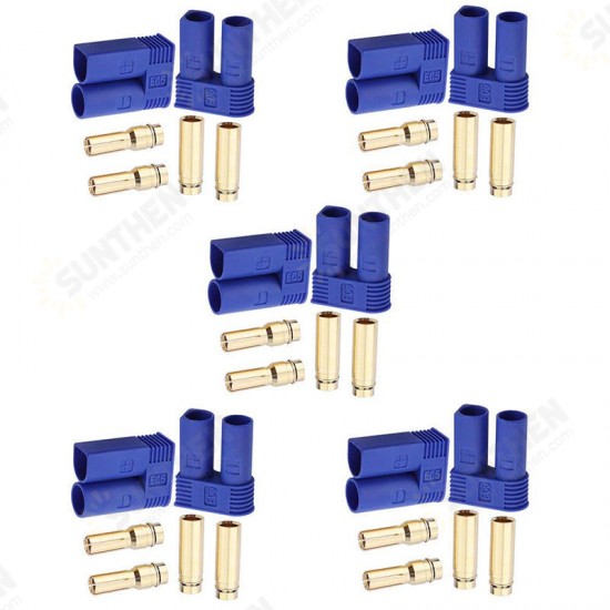 10Set EC5 Flame Retardant Male & Female Connectors Banana Head Plug For RC Lipo Battery