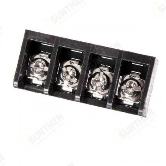 10pcs 2-4 Pin 8.25mm Barrier Screw Terminal Blocks Connectors Black