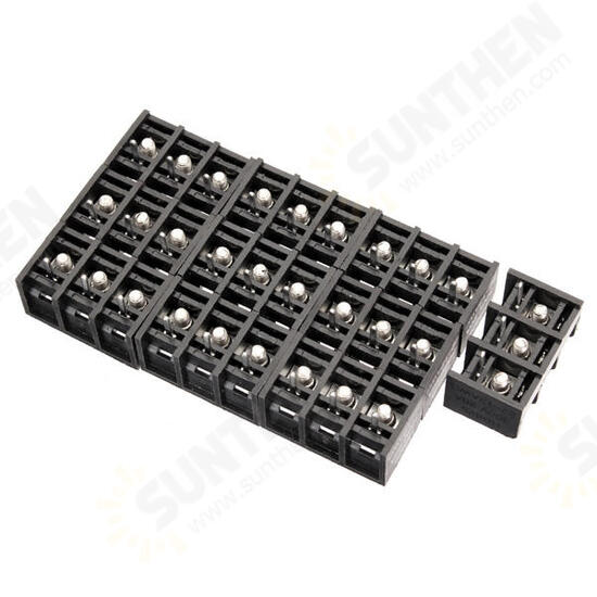 10pcs 2-4 Pin 8.25mm Barrier Screw Terminal Blocks Connectors Black