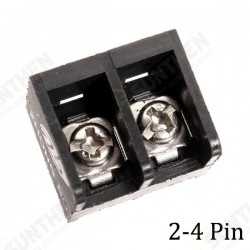 10pcs 2-4 Pin 8.25mm Barrier Screw Terminal Blocks Connectors Black