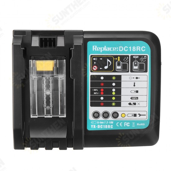 18V DC18RA DC18RC 3A Li-Ion Battery Charger for Makita 7.2V-18V DC18RC BL1860 BL1845 1815 Power Tool Charger