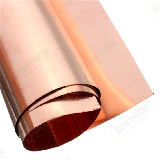 1pc 99.99% Pure Copper Metal Safe Sheet Foil For Handicraft Aerospace 0.1x200x500mm