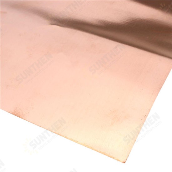 1pc 99.99% Pure Copper Metal Safe Sheet Foil For Handicraft Aerospace 0.1x200x500mm