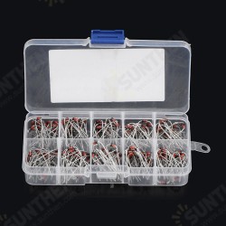 200Pcs 1N4728~1N4737 1W Axial Leads Through Hole Power Diode Assorted Assortment Box Kit Set