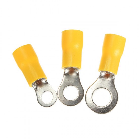 20PCS 4-6mm2 Yellow Ring Heat Shrink Electrical Terminals Connectors