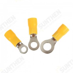 20PCS 4-6mm2 Yellow Ring Heat Shrink Electrical Terminals Connectors