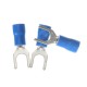 20pcs Heat Shrink Blue Wiring Crimp Butt Fork Terminals Connectors