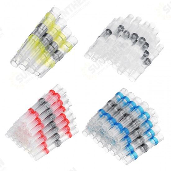 250 Pcs Heat Shrink Butt Terminals Solder Seal Sleeve Wire Connector Waterproof Wire Connector Terminal