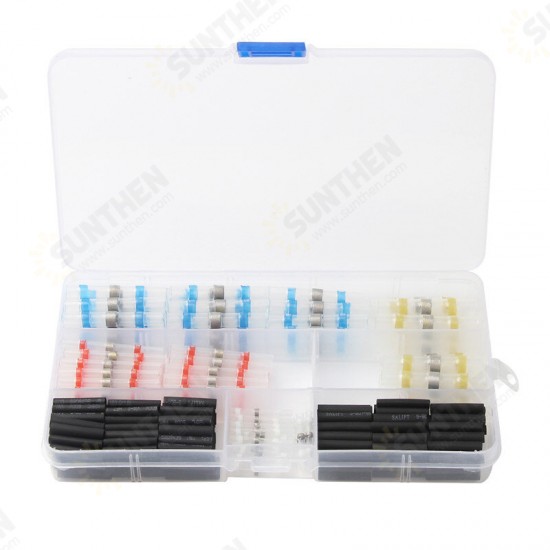 250pcs Waterproof Heat Shrink Tube Butt Terminals Solder Seal Sleeve Wire Connectors