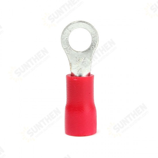 25pcs Red Rubber PVC Terminals Insulated Ring Connector RC 0.5-1.5mm2