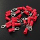 25pcs Red Rubber PVC Terminals Insulated Ring Connector RC 0.5-1.5mm2