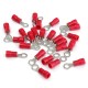 25pcs Red Rubber PVC Terminals Insulated Ring Connector RC 0.5-1.5mm2