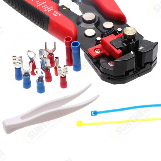 260PCS Crimp Cable Terminals Set Kit Heat Shrink Insulated Wire Electrical Connector Assorted Box with Wire Stripping Plier