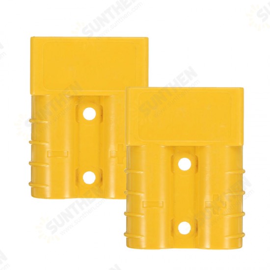 2Pcs 50A DC12/24V Anderson Style Plug Connectors Anderson Power Plug 4X Terminals Yellow