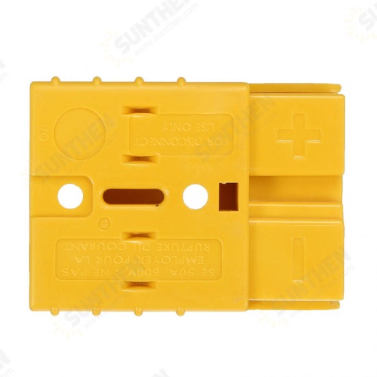 2Pcs 50A DC12/24V Anderson Style Plug Connectors Anderson Power Plug 4X Terminals Yellow