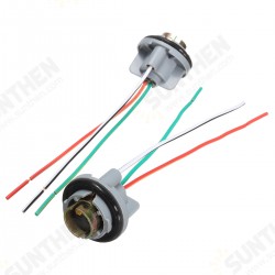 2Pcs Turn Light Brake LED Bulb Socket Connector Wire Harness for 1157 BAY15d