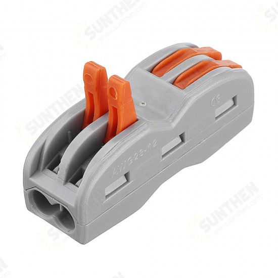 2Pin Wire Docking Connector Terminal Block Universal Quick Terminal Block SPL-2 Electric Cable Wire Connector Butt Joint Cable Connector 0.08-4.0mm2