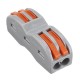 2Pin Wire Docking Connector Terminal Block Universal Quick Terminal Block SPL-2 Electric Cable Wire Connector Butt Joint Cable Connector 0.08-4.0mm2