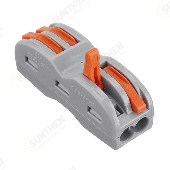 2Pin Wire Docking Connector Terminal Block Universal Quick Terminal Block SPL-2 Electric Cable Wire Connector Butt Joint Cable Connector 0.08-4.0mm2