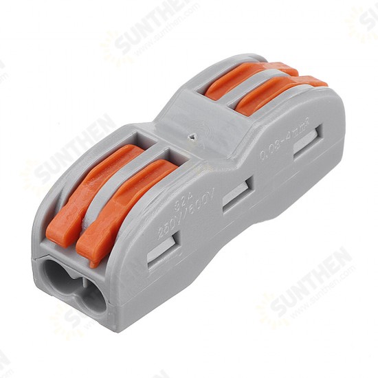 2Pin Wire Docking Connector Terminal Block Universal Quick Terminal Block SPL-2 Electric Cable Wire Connector Butt Joint Cable Connector 0.08-4.0mm2