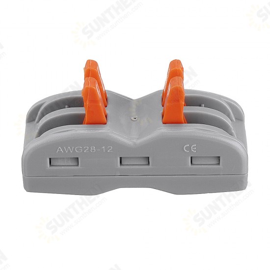 2Pin Wire Docking Connector Terminal Block Universal Quick Terminal Block SPL-2 Electric Cable Wire Connector Butt Joint Cable Connector 0.08-4.0mm2