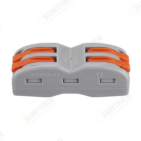 2Pin Wire Docking Connector Terminal Block Universal Quick Terminal Block SPL-2 Electric Cable Wire Connector Butt Joint Cable Connector 0.08-4.0mm2