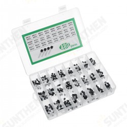 480Pcs 24 Types Silicon In-line NPN / PNP Transistor Assortment Kit Pack 2N2222