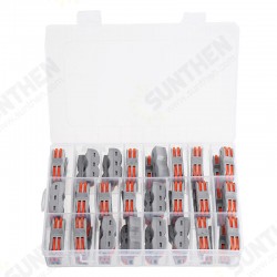 48Pcs Electrical Wiring Household 2PIN Docking Connector Electrical Connectors Wire Terminal Block Universal Electrical Wire Connector