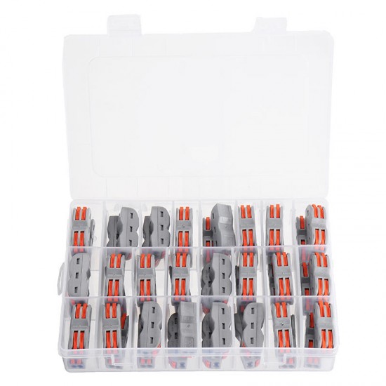 48Pcs Electrical Wiring Household 2PIN Docking Connector Electrical Connectors Wire Terminal Block Universal Electrical Wire Connector
