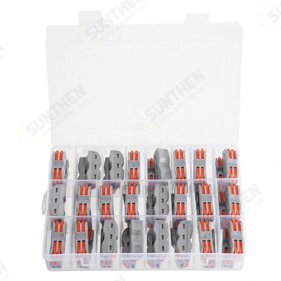 48Pcs Electrical Wiring Household 2PIN Docking Connector Electrical Connectors Wire Terminal Block Universal Electrical Wire Connector