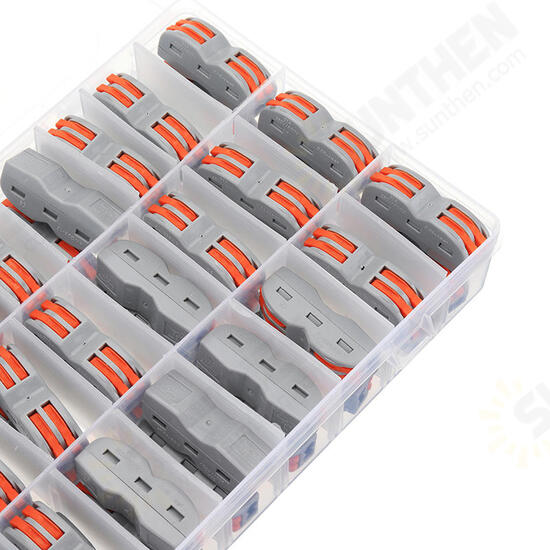 48Pcs Electrical Wiring Household 2PIN Docking Connector Electrical Connectors Wire Terminal Block Universal Electrical Wire Connector