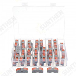 48Pcs Electrical Wiring Household 2PIN Docking Connector Electrical Connectors Wire Terminal Block Universal Electrical Wire Connector