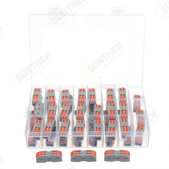 48Pcs Electrical Wiring Household 2PIN Docking Connector Electrical Connectors Wire Terminal Block Universal Electrical Wire Connector