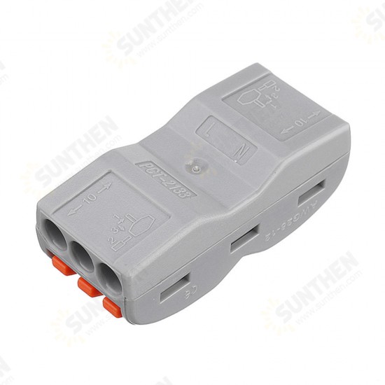 48Pcs Electrical Wiring Household 3PIN Docking Connector Electrical Connectors Wire Terminal Block Universal Electrical Wire Connector 48Pcs Electrical Wiring Household 3PIN Docking Connector Electrical Connectors Wire Terminal Block Universal Electrical Wire Connector