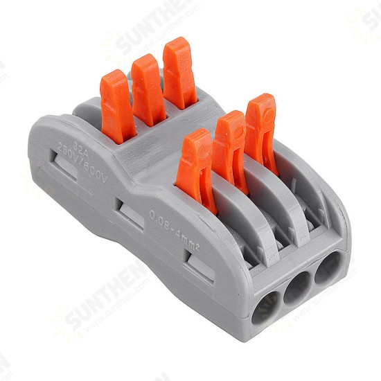 48Pcs Electrical Wiring Household 3PIN Docking Connector Electrical Connectors Wire Terminal Block Universal Electrical Wire Connector