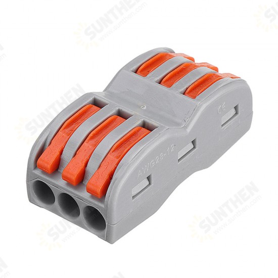 48Pcs Electrical Wiring Household 3PIN Docking Connector Electrical Connectors Wire Terminal Block Universal Electrical Wire Connector