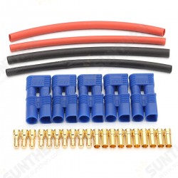 5 Pairs EC3 Connectors Lipo Battery Connector & Heat Shrink 5 Pairs EC3 Connectors Lipo Battery Connector & Heat Shrink