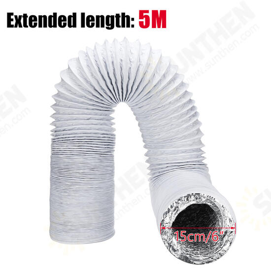 5M Flexible Exhaust Hose Vent Tube For Air Conditioner 15cm Diameter Hose